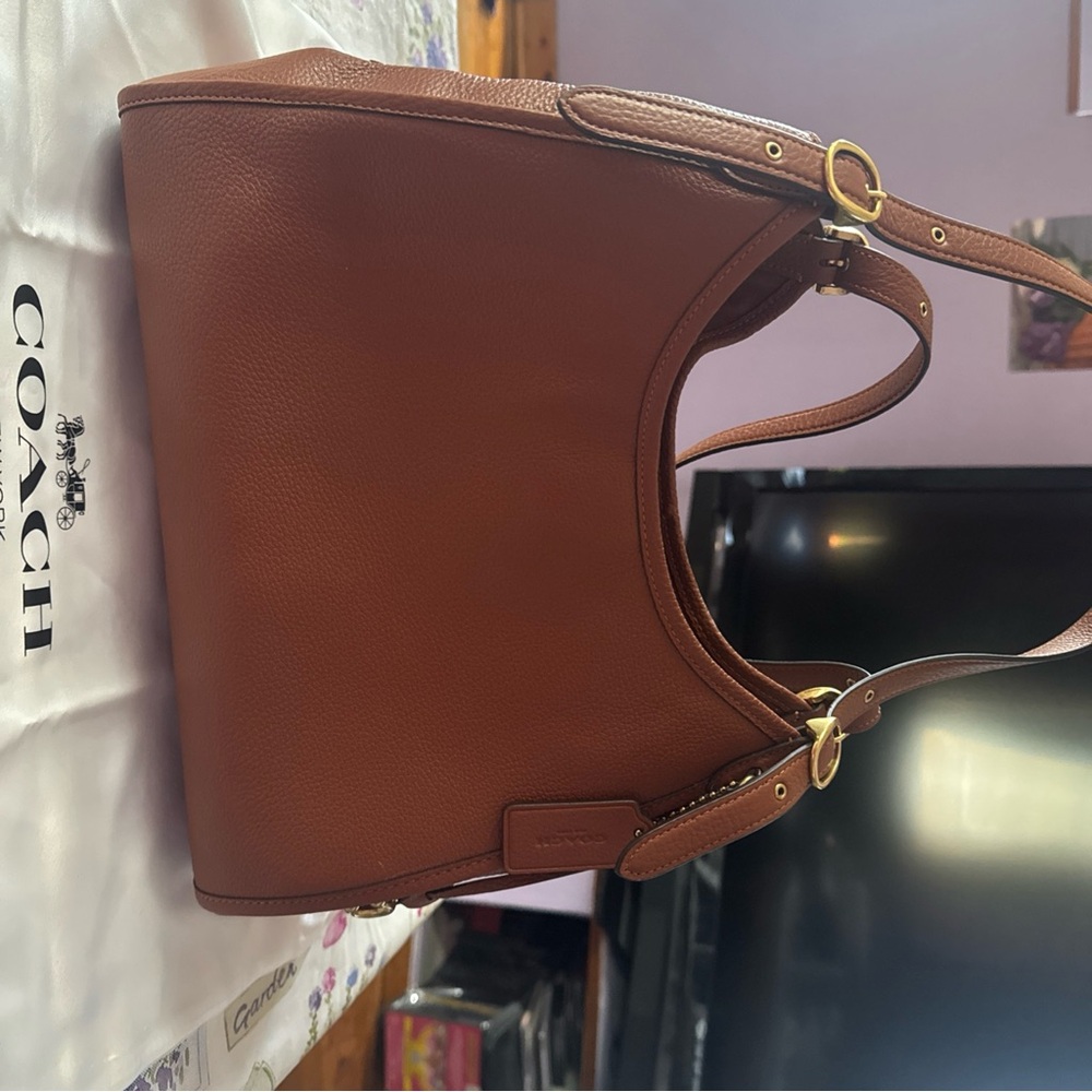 Coach Tan Leather Shoulder Bag